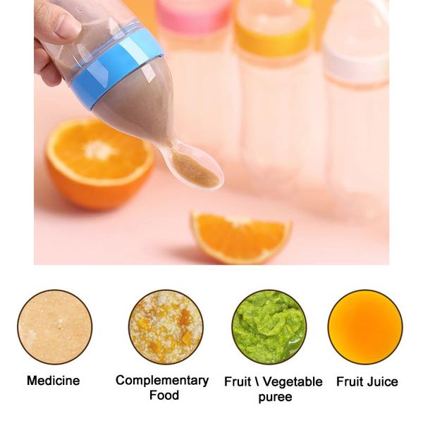 

cups, dishes & utensils child supplement roly-poly bottle spoon baby silicone milk squeeze feeder rice cereal