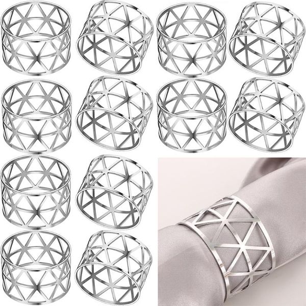 

12pcs. alloy hollow out napkin rings wedding thanksgiving christmas household