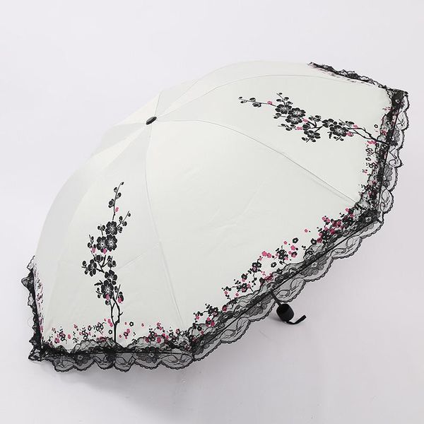

umbrellas sun and rain women umbrella peony parapluie lace black coating paraguas mujer