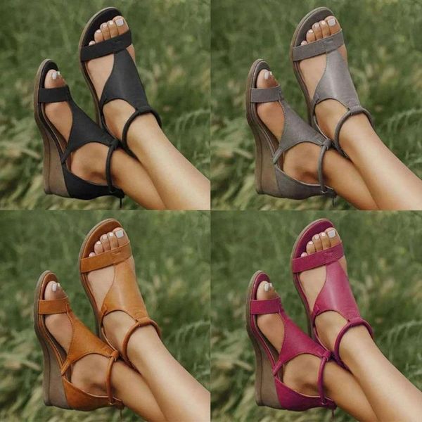

sandals women's rubber sole casual thick fashion lightweight ladies flat summer quality buckle leather i3k9, Black