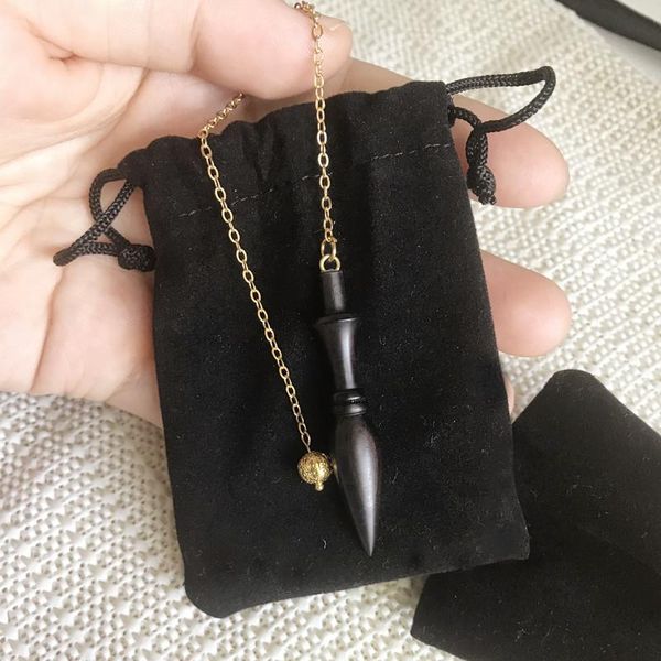 

decorative objects & figurines [only for isreal user]red sandalwood scepter gravity concentration pendulum pendant metal chain reiki meditat