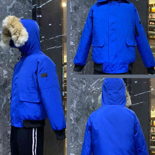

cargo down coat winter wear young men's standing collar cotton-padded et leather cap slim body thick leisure outdoor warmth, Black