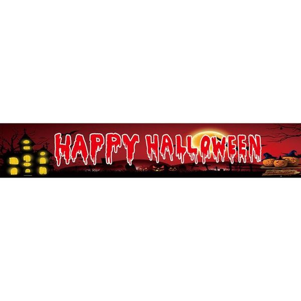 

decorative flowers & wreaths halloween banner pull flag party celebrate foldable hanging home backdrop outdoor decor 50x300cm