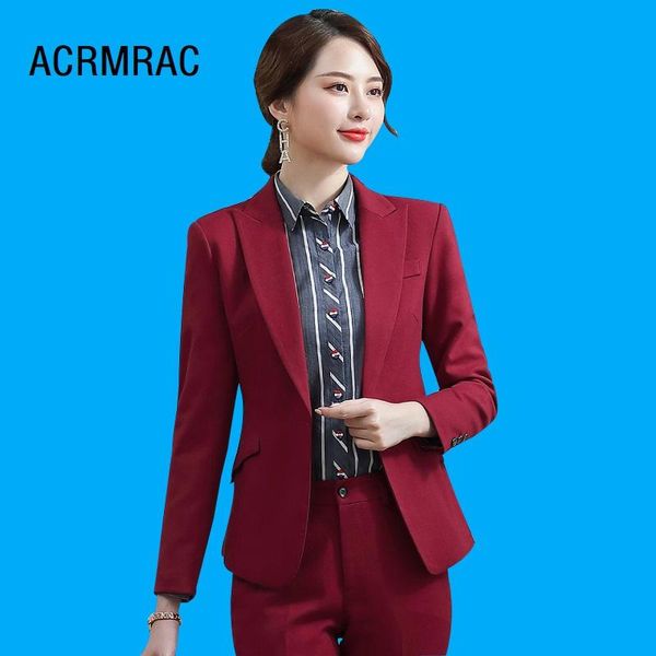 

women suits slim autumn solid color jacket pants 2-piece set ol formal woman a1801 women's two piece, White