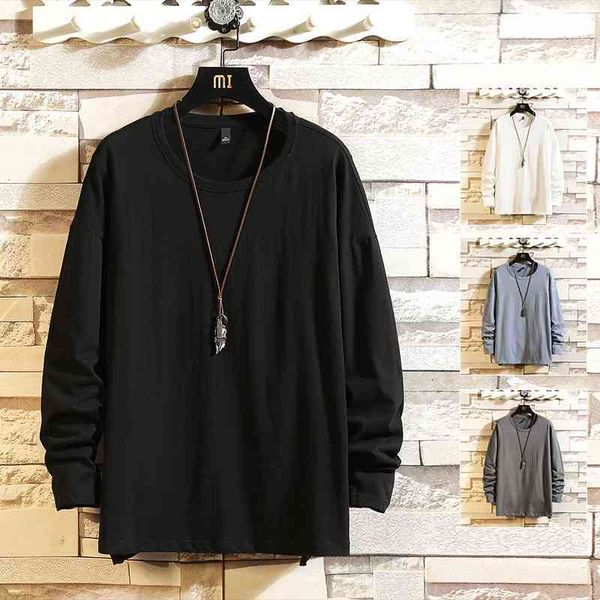 

men's t-shirts men casual basic shirt long sleeve colorful mens oversized harajuku shirts male white korean fashions cl 7mdy, White;black