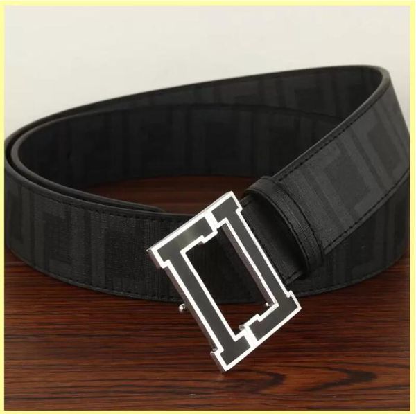 

genuine leather belt men width 4.0cm fashion designer belts mens black buckle letter waistband cintura ceintures f belt for women, Black;brown