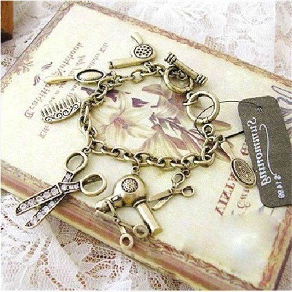 

hand catenary s216 jewelry bohemian scissors hair element bracelet, Black