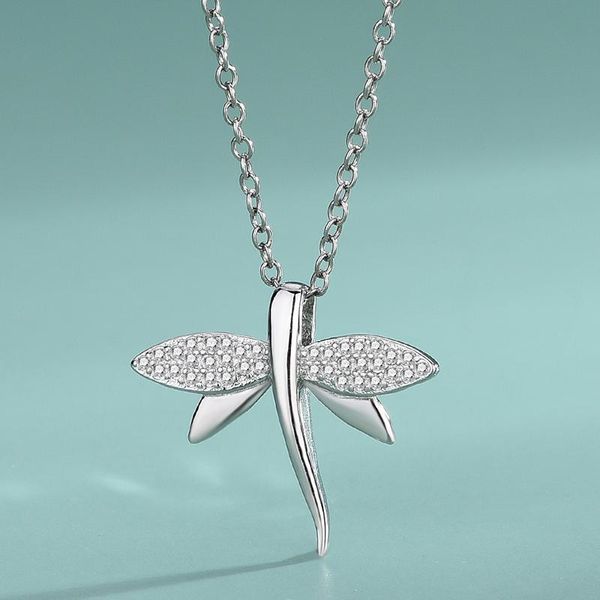 

chains s925 sterling silver little dragonfly ladies secklace europe and the united states country style simplicity pure fresh