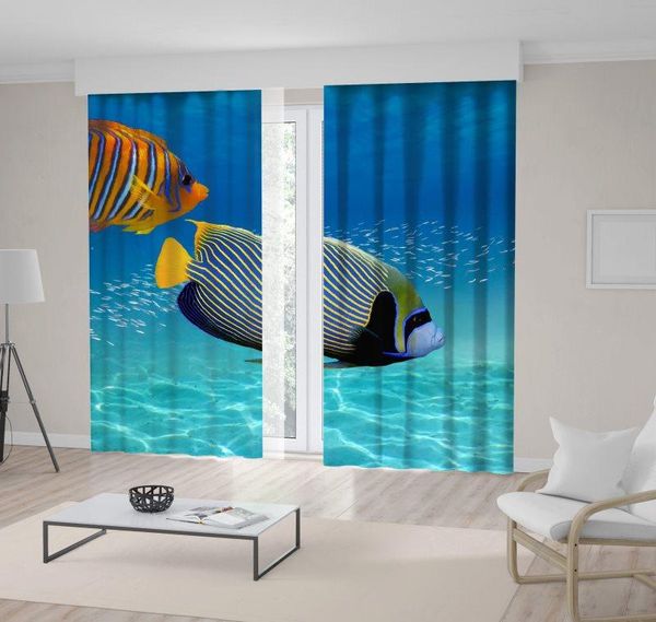 

curtain & drapes coral reef and tropical fish in the red sea egypt wild underwater yellow blue