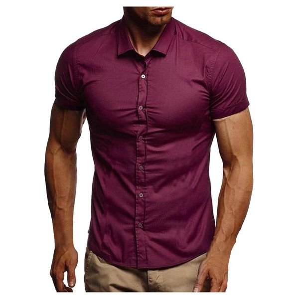 

men's casual shirts men 2021 business affairs solid color man sleeve cotton slim fit button shirt dress, White;black