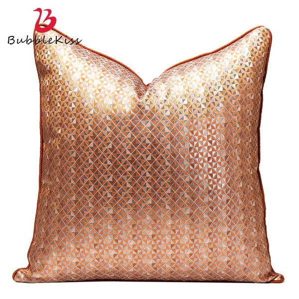 

cushion/decorative pillow bubble kiss golden geometric orange cushion cover jacquard throw velvet fabric party decor pillowcase