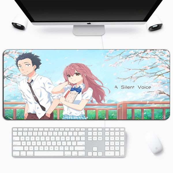 

mouse pads & wrist rests a silent voice anime gaming pad large locking edge otaku xl mousepad gamer rubber japan lapnotebook computer de