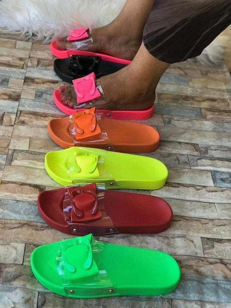 

slippers summer women outdoor beach flat heels thick sole solid buckle decoration casual fashion ladies shoes zapatos de mujer, Black