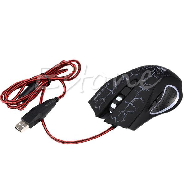 

mice x7 usb 5500 dpi 6 led button optical wired gaming mouse for gamer pc laptop