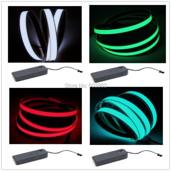

led strip,,1 meter el strip, tape (7 colors available) + 3v cell box inverter strips