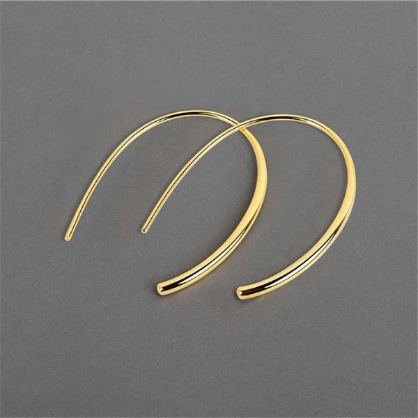 

stud creative u design hyperbole metal earrings women simple fine ear copper jewelry accessories trend party gift, Golden;silver