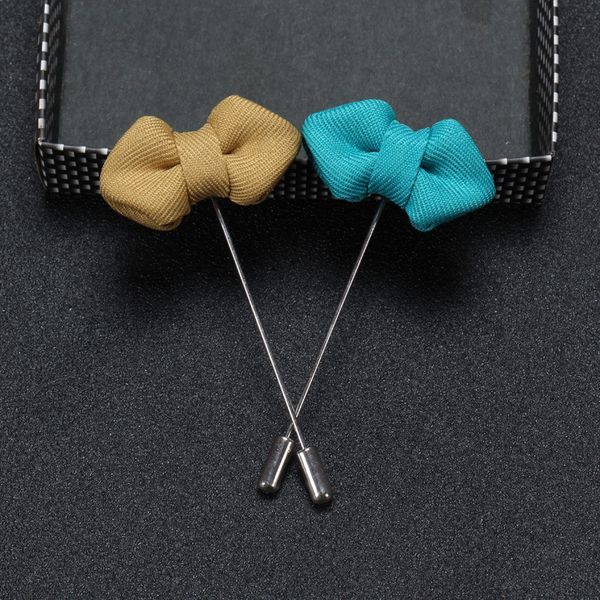 

luxury designers fashion simple and honest pointed corner fabric bow brooch zeng xiaoxian men's brooch xmas gifts, Gray