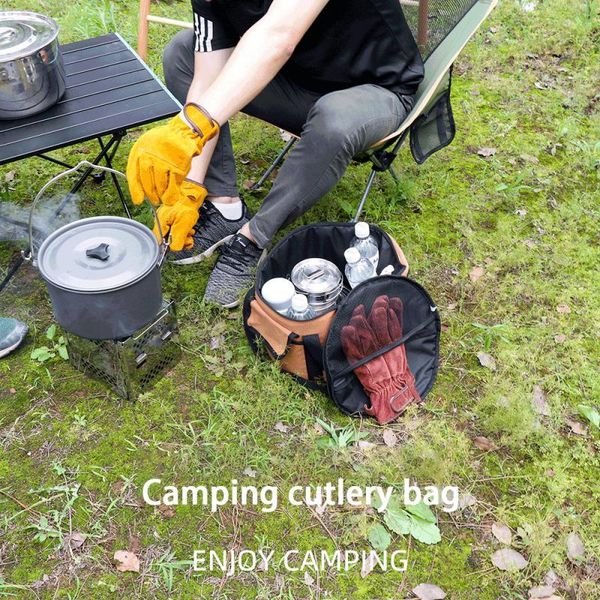 

storage bags 1pc outdoor home drum large organizer waterproof 600d oxford cloth cookware items equipment cylinder bag drop