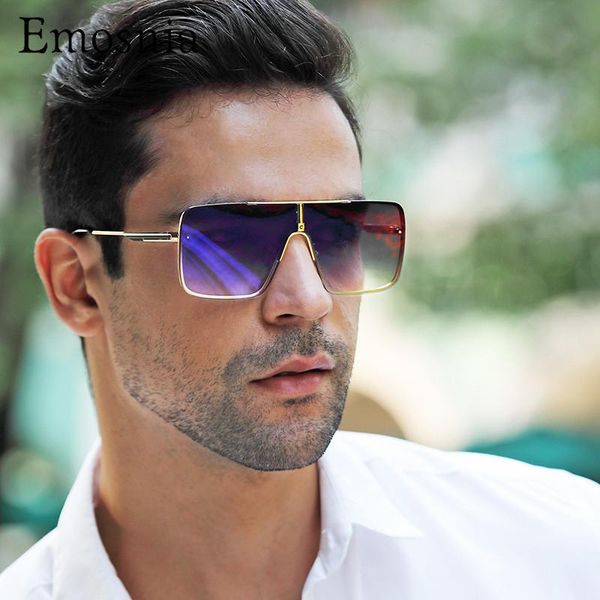 

sunglasses 2021 square oversized punk men designer one piece mental frame sun glasses vintage lentes oculos uv400, White;black