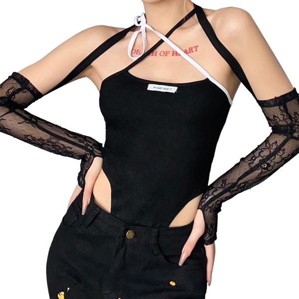

women's tanks & camis womens black summer vest halter backless exposed navel camisole pullover jumper shirt beach streetwear, White