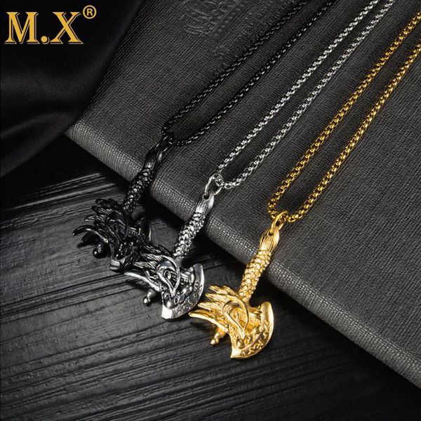 

pendant necklaces 2021 trend retro necklace women men goth hip-hop niche design axe titanium steel g1964, Silver