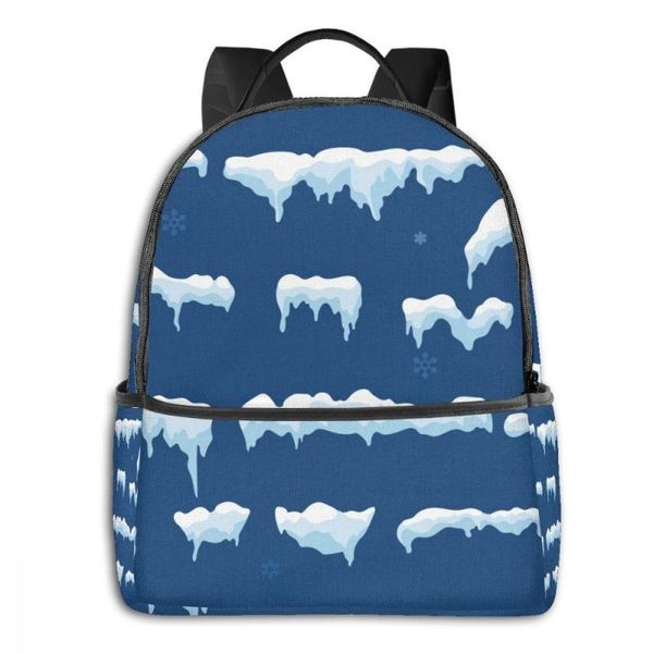 

backpack women fashion shoulder bag cartoon snowfall snowflakes school for teenage girl boy children backpacks travel