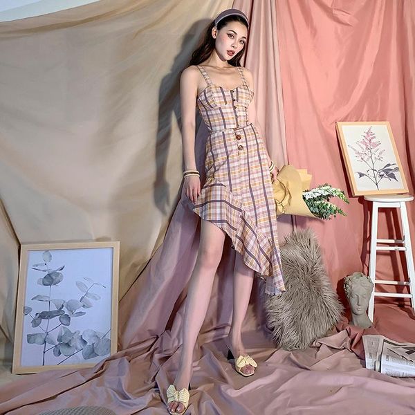 

two piece dress women 2 pieces sets tank and skirt with belt summer ladies lattice suit femme sweet button beach style outfits, White