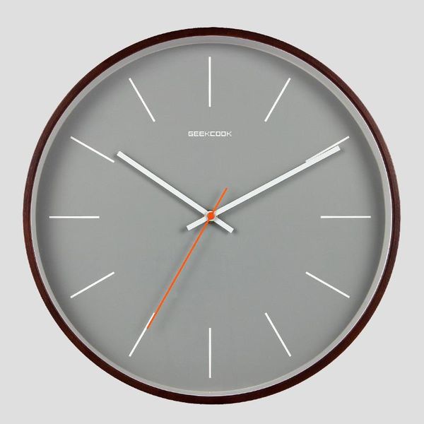 

wall clocks geekcook clock modern design with glass wooden metal quartz simple home decor living room