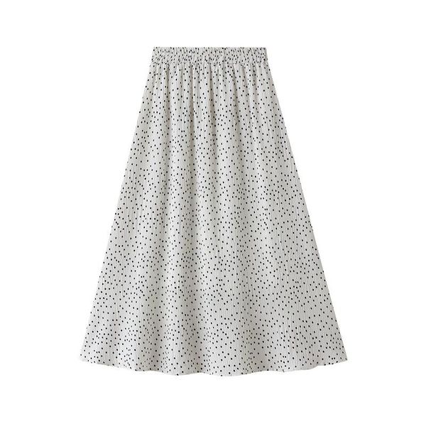 

skirts 2021 ins fashion women pleated long clothing chiffon #0603, Black