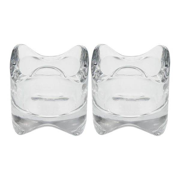 

candle holders 2pcs glass mini transparent