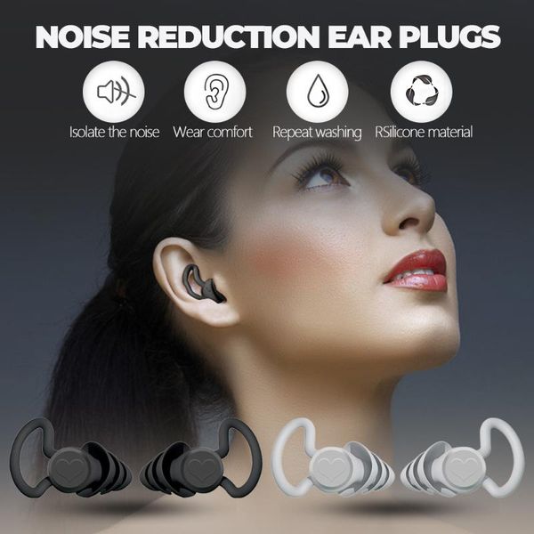 

nose clip silicone sleeping ear plugs sound insulation protection earplugs anti-noise for travel soft noise reduction