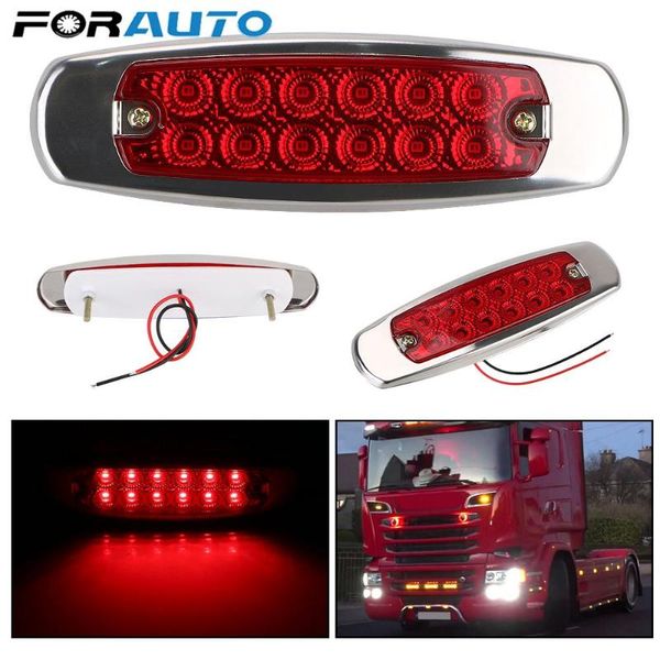 

emergency lights heavy truck side lamp fish shape marker 12-24v 12 led rear warning light signal