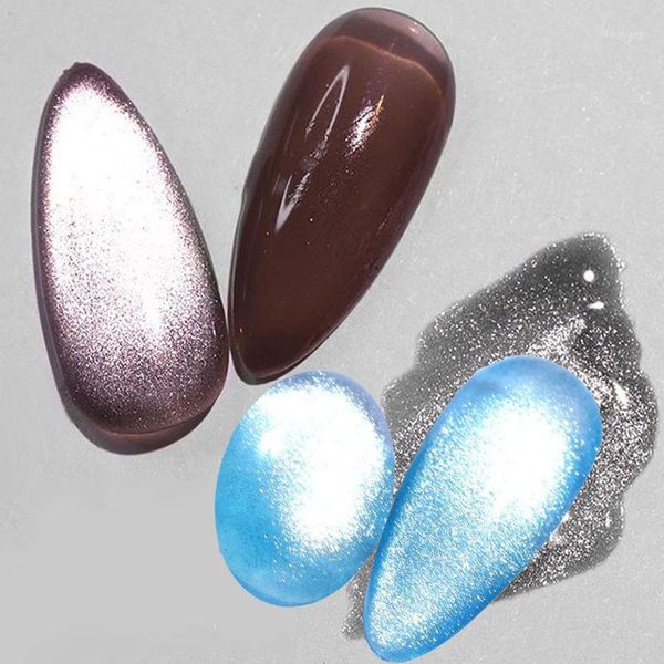 

crystal cat's eye gel nail polish purple lasting light uv curable led art1