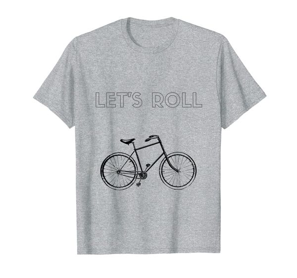 

let's roll bike t shirt bicycle graphic, White;black