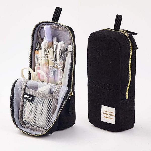 

pencil cases korean etui tas canvas high capacity multifunctional retro literary style mobile telephone holder pen storage paper