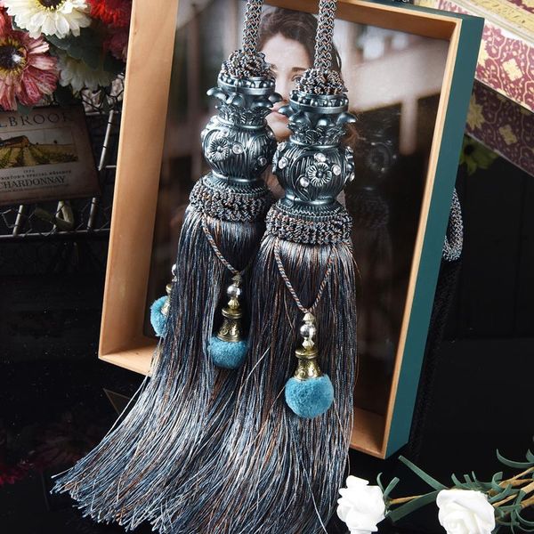 

european style bayberry double ball curtain bandage tassel tied rope decorative pendant novelty items