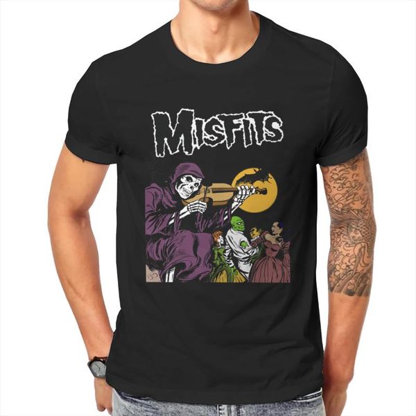 

men's t-shirts misfits monsters ball halloween horror harajuku color design high street tees 138848, White;black