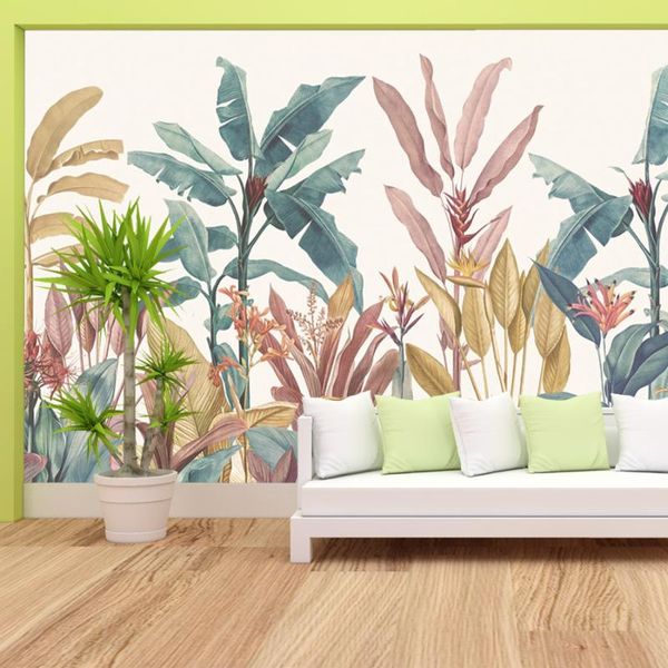

custom tropical trees wallpapers for walls in rolls 3d mural living room self adhesive wall sticker decor tv furniture