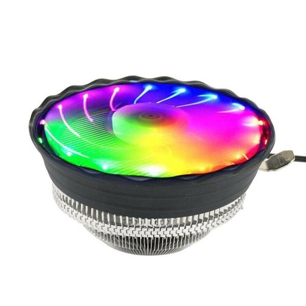 

lapcooling pads h55f rgb led colorful light heatsink fan silent cpu cooler for lga 775/1155/1156 am2/am3 computer
