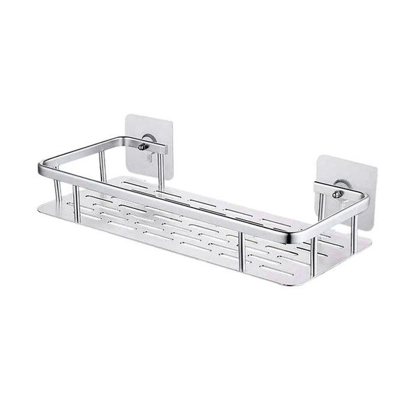 

bathroom storage & organization shelf shower adhesive aluminum caddy for shampoo holder kitchen rack organizer no drilling rectangle wall m