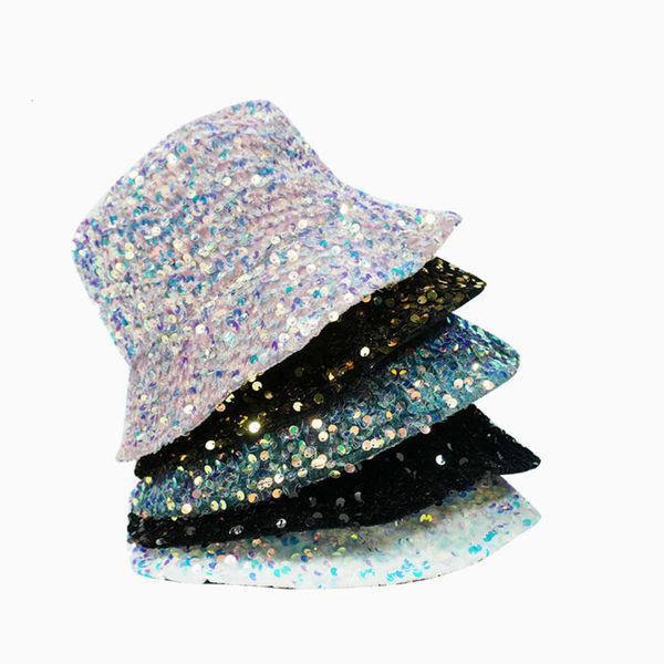 

sun hat sequin fisherman's hat in spring and summer, Blue;gray