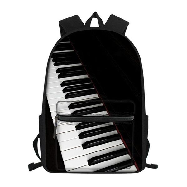 

vintage school bags set music note piano keyboard 3d print fashion kids backpacks children book bag student bagpack rucksack