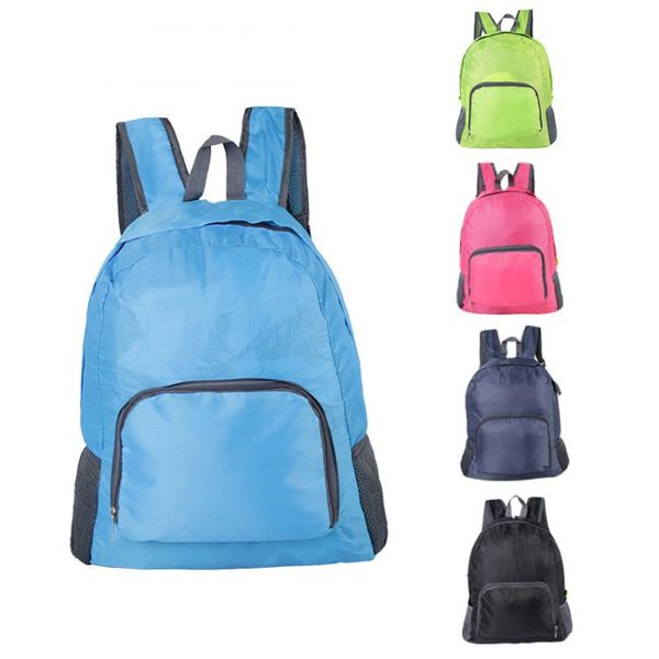 

korean outdoor sports backpack nylon portable skin bags folding storage bag