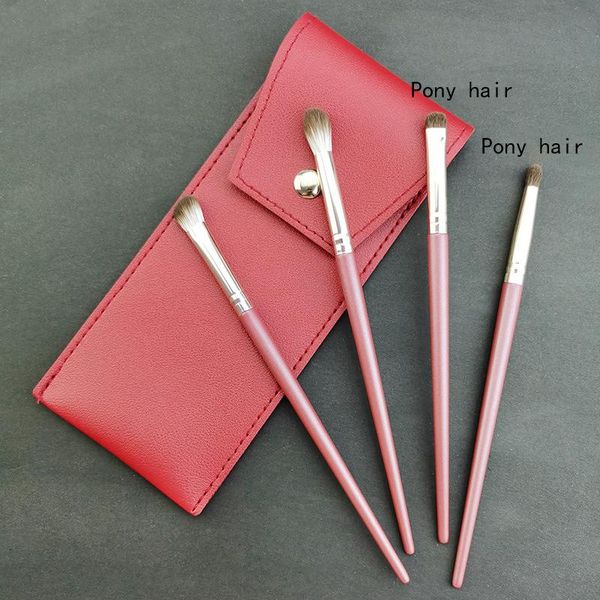 

makeup brushes 4pcs brush eyebrow eye shadow mini portable soft set foundation powder eyelash blush
