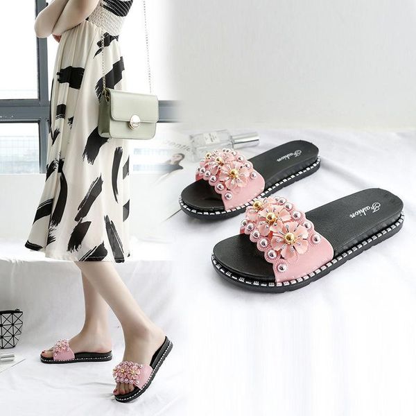 

net red flat with baotou half female summer wear 2021 fashion wild cool drag fairy korean women's shoes sandals, Black