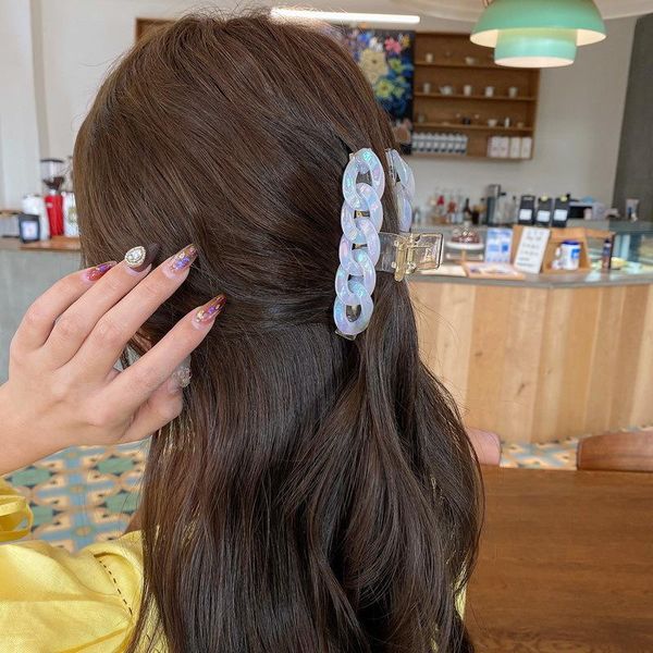 

hair clips & barrettes crab hairpin resin claw sweet fairy butterfly clip gradient tie-dye colored styling for women girls, Golden;silver