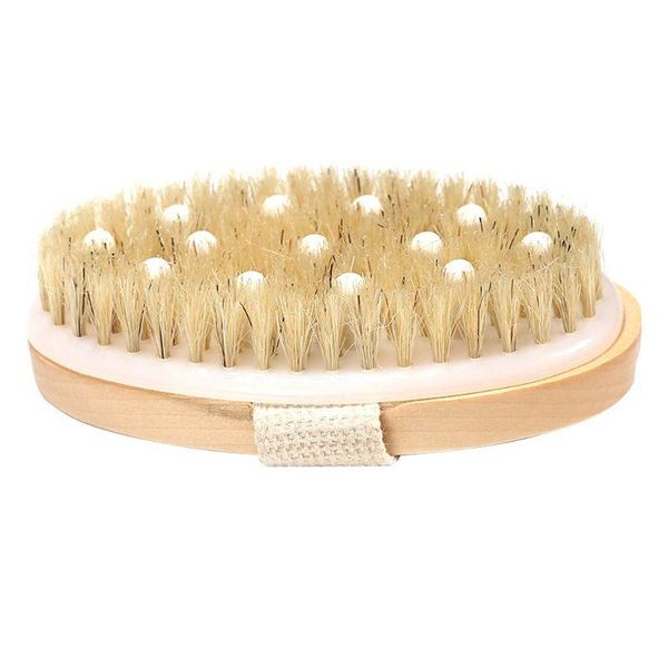 

hair clips & barrettes 2 in 1 dry skin body brush natural bristle dead remover anti cellulite exfoliates blood circulation health massage y5, Golden;silver