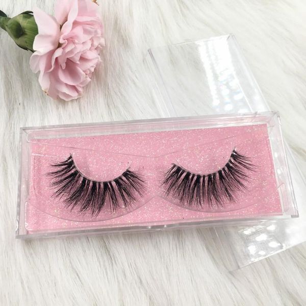 

mink strip lashes clear band eyelashes 6pairs/lot different color cards1