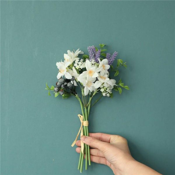 

decorative flowers & wreaths artificial flower bundle simulation floral decoration home office table centerpiece fake ornament