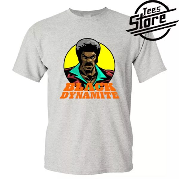 

new black dynamite action comedy movie men's grey t-shirt size s-3xl, White;black